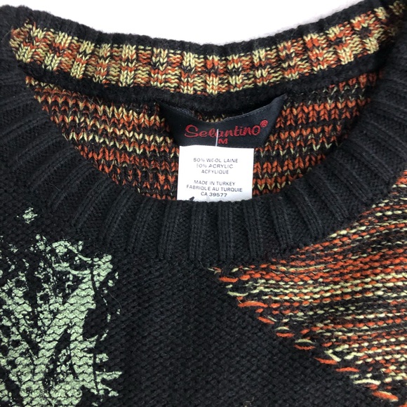 Unique Turkish Selantino Brand Designer's Sweater crew neck wool long sleeves - Picture 5 of 9